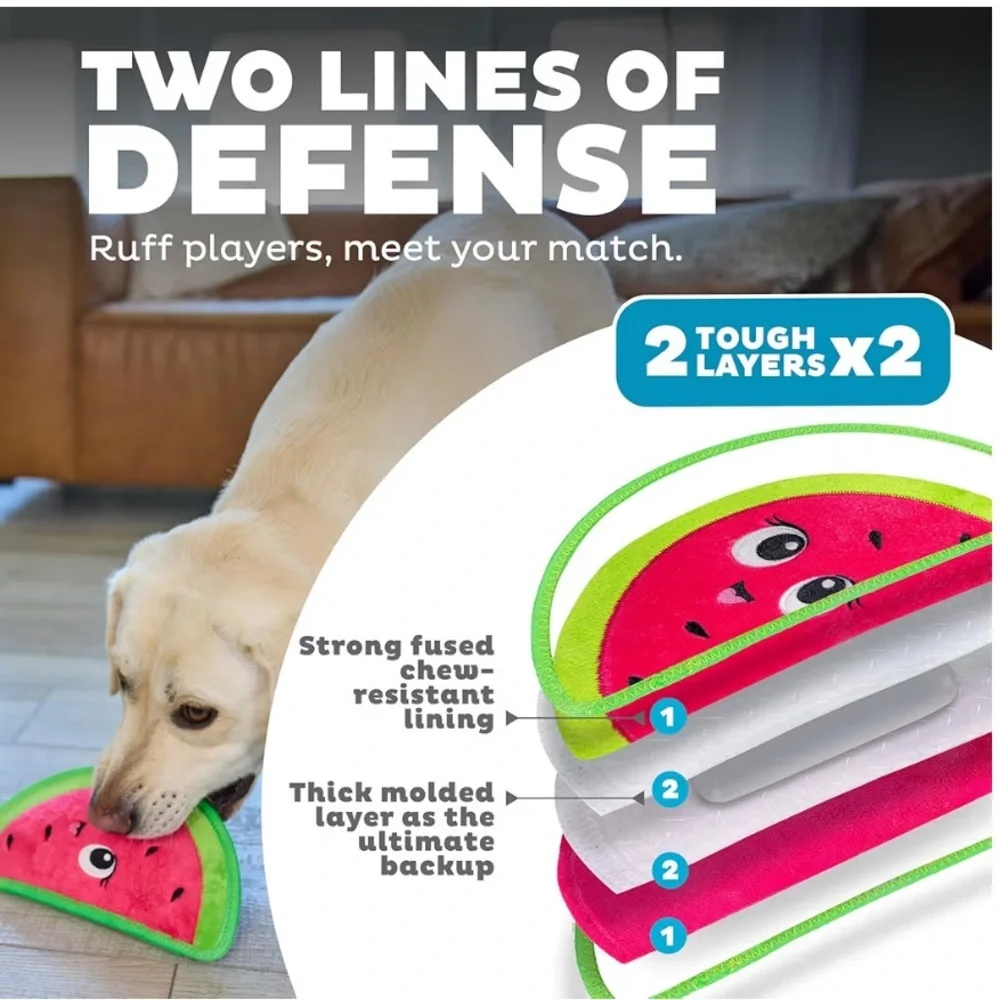 NWT Outward Hound Pink and Green Watermelon Dog Toy